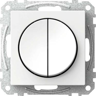 Schneider Electric Exxact Strømbryter hvit, IP20 Dobbeltrapp, Strømbrytere & vegguttak