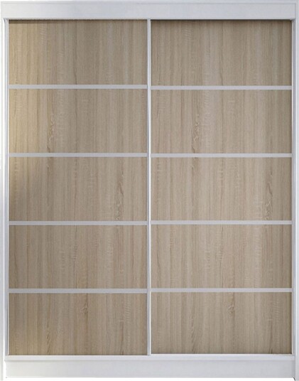 Garderobe Camino LED-belysning - Hvit/Eik