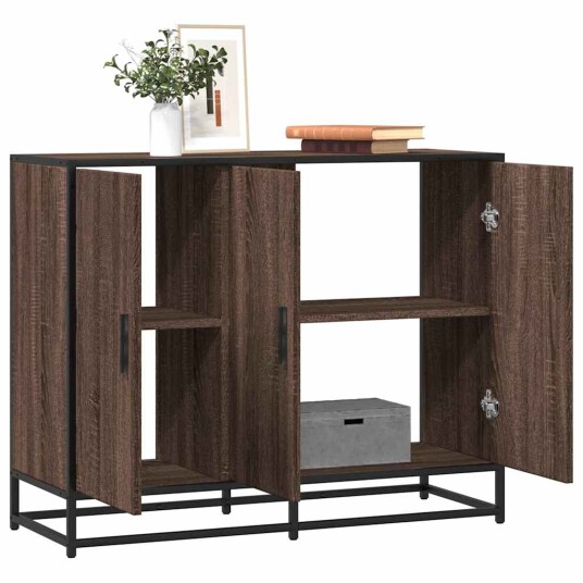Skjenk brun eik 94x35x76 cm konstruert tre 8721102840678