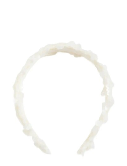 Mango Beaded Detail Headband Cream ONE SIZE
