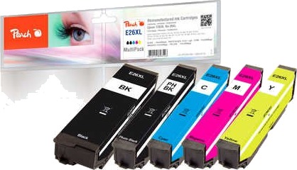 Peach Pi200-285, Kompatibel, Svart, Cyan, Fiolblå, Foto Sort, Gult, Epson, Combo Pack, Expression Premium Xp-510, Expression Premium Xp-520, Expression Premium Xp-600, Expression..., 5 Stykker