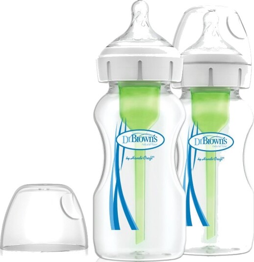 Dr. Brown's Tåteflaske 270ml Fra 0 Mnd Hvit/Klar/Grønn 2-Pakning Dr. Brown's Tåteflaske 270ml Fra 0 Mnd Hvit/Klar/Grønn 2-Pakning