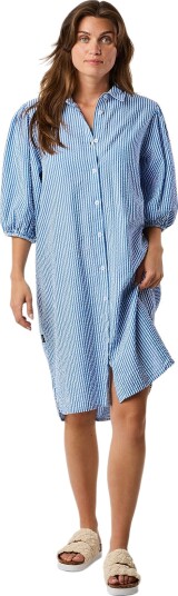 Seaside Marina Seersucker Oversized Shirt W