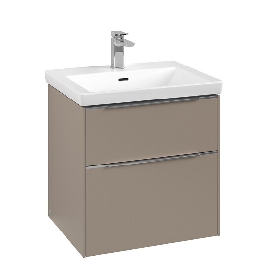 Villeroy & Boch Subway 3.0 Servantskap m/2 skuffer 572x576x478 mm Taupe Matt Villeroy & Boch Subway 3.0 Servantskap m/2 skuffer 572x576x478 mm Taupe Matt