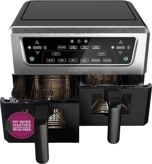 Cuisinart AirTwin 10,4L Luftfrityr med 2400W Rustfritt Stål Cuisinart AirTwin 10,4L Luftfrityr med 2400W Rustfritt Stål