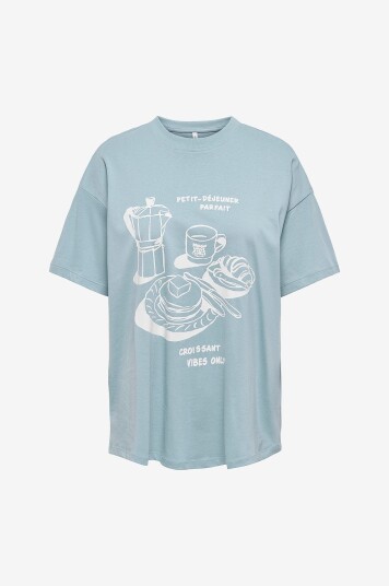 Only T skjorte onlVivvi Life S/S Lovely Top Jrs NO Grå