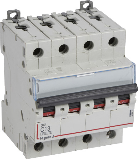 Legrand DX3 MCB automatsikring C13 4P 4M 6/10kA