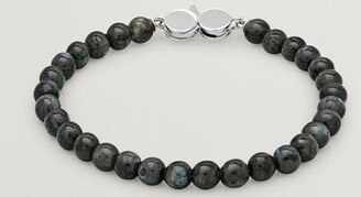 Tom Wood Cove Bracelet Slim Black Larvikite