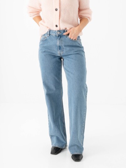 Selected Femme Wide Bea Kori High Waist Jeans Blå 30/30