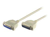 MicroConnect Seriell- / parallellkabel - DB-25 (hann) til DB-25 (hunn) - 2 m