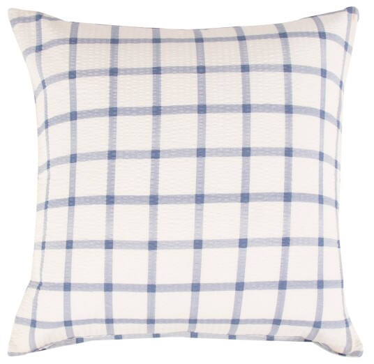 By Night Putetrekk 60x63 cm Check blue Krepp 100% bomull
