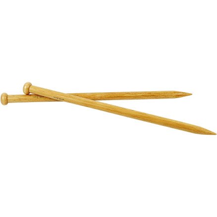 Strikkepinner L: 35 cm størrelse 15 mm 1 par