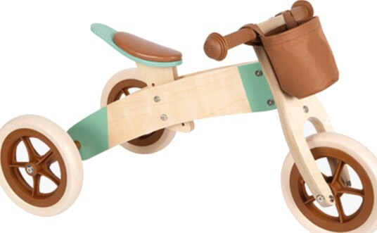 Small Foot Balansesykkel Og Trehjulssykkel 4-In-1 Maxi Karamellbrun