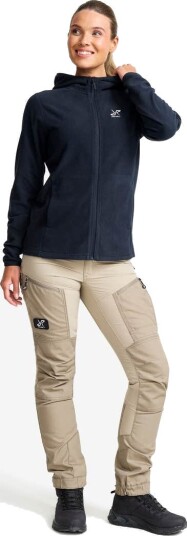 Revolutionrace Dame Overdeler Fleece & midlayers Hiker Fleece Hoodie Dame Deep Navy 4XL