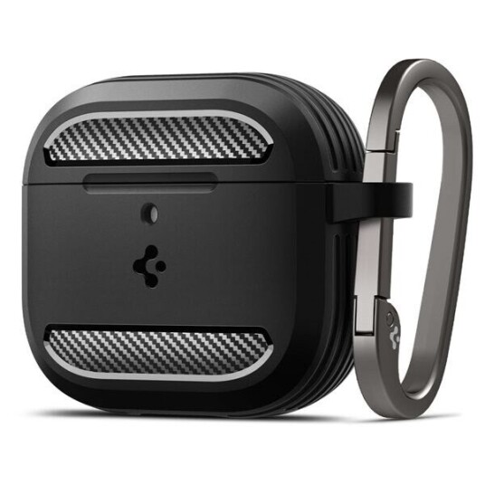 Spigen Rugged Armor matte black AirPods 4 Spigen Rugged Armor matte black AirPods 4