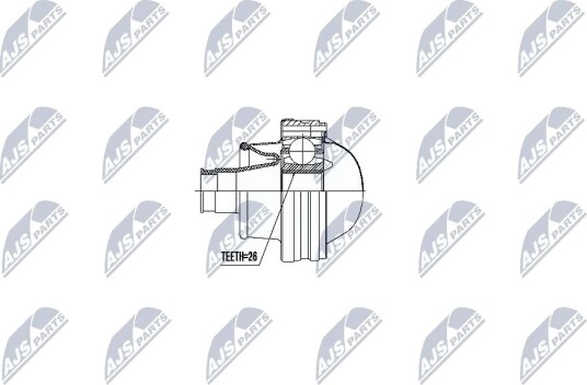 Nty Drivknute drivaksel NTY NPW FR 070