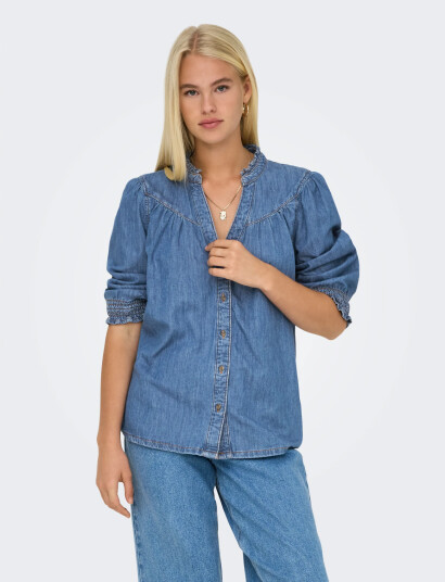 ONLY Onlraya 3/4 Shirt Dnm Akm Noos - Blue - XS ONLY Onlraya 3/4 Shirt Dnm Akm Noos - Blue - XS