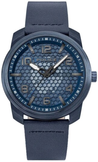 Police Herreklokke PEWGA0049103 Blå/Lær Ø44 mm Police Herreklokke PEWGA0049103 Blå/Lær Ø44 mm