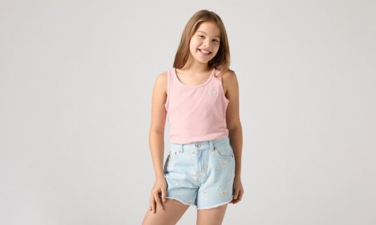 Levis Meet and greet ribbed tank coral blush 12 ÅR Levis Meet and greet ribbed tank coral blush 12 ÅR