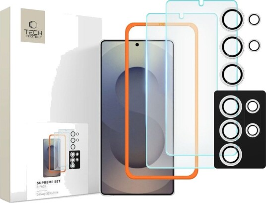 Tech-Protect Supreme Sett 2x Herdet Glass for Samsung Galaxy S25 Ultra - Klart