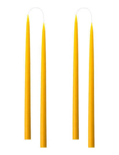 Kunstindustrien Hand Dipped Candles, 4 Pack - Yellow - ONE SIZE Kunstindustrien Hand Dipped Candles, 4 Pack - Yellow - ONE SIZE