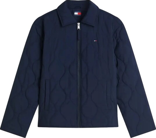 Tommy Jeans Tjw Coach Collar Quilted Jacket   Navy   S