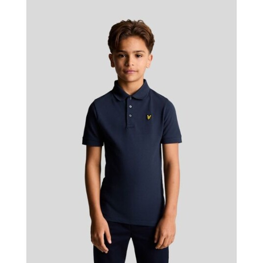 Lyle & Scott Plain Polo Shirt Navy 122-128