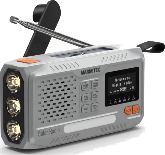 Marmitek RESQ 100 DAB+ FM Bluetooth Nødradio Grå Marmitek RESQ 100 DAB+ FM Bluetooth Nødradio Grå