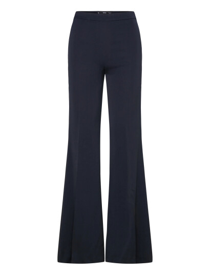 Mango Long Flared Trousers - Navy - 40 Mango Long Flared Trousers - Navy - 40