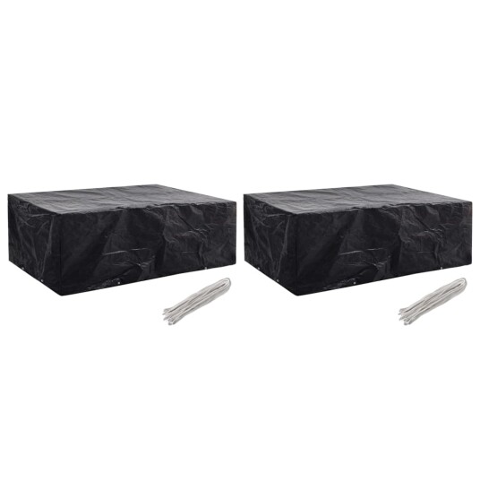 vidaXL Hagemøbeltrekk 2 stk 8 maljer 242x162x100 cm