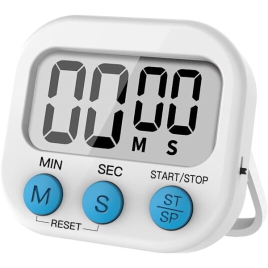 Kjøkkentimer Magnetisk nedtellingstimer Stor LCD Digital Koke timer Skjerm Høy Alarm Støttefot Nedtelling og Stoppeklokke