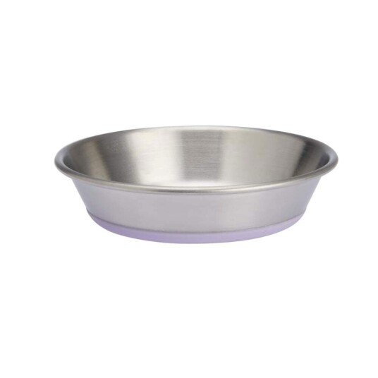 Basic Plain St.Steel Matskål Med Silikonbunn S Lilla Basic Plain St.Steel Matskål Med Silikonbunn S Lilla