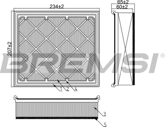Luftfilter BREMSI FA1182 Luftfilter BREMSI FA1182