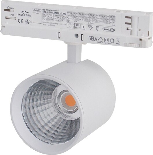 Ledlife LEDlife 30W hvit DALI skinnespot RA 90 38 grader 3 faset Dimbar : DALI dimbar Kulør : Varm
