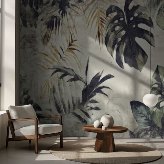 Tapet Tropisk Løv Design Tapet Tropisk Løv Design