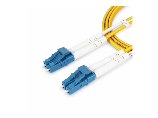 Startech.Com 5M (16.4Ft) Lc To Lc (Upc) Os2 Single Mode Duplex Fiber Optic Cable 9/125Μm Laser Optimized 10G Bend Insensitive Low Insertion Loss - Lszh Fiber Patch Cord (Smdos2lclc5m) - Koblingskabel - Lc/Upc-Enkeltmodus (Hann) Til Lc/Upc-Enkel