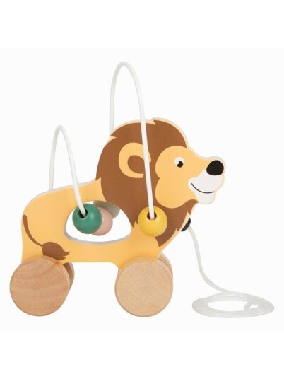 Small Foot Wooden Pull-along Figure with Motor Skills Spiral Safari Small Foot Wooden Pull-along Figure with Motor Skills Spiral Safari
