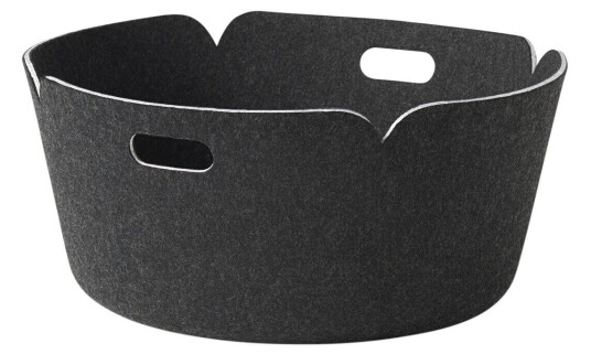Muuto Restore oppbevaringskurv rund black melange Muuto Restore oppbevaringskurv rund black melange