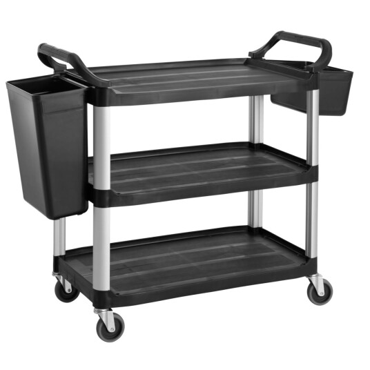 PULSIVA Serveringsvogn Senior; 104.5x51x96 cm BxDxH; Grå/Svart