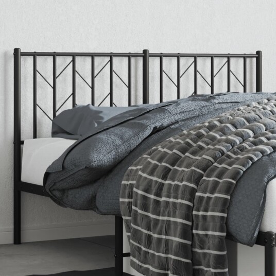 Sengegavl i metall svart 135 cm 8721012250024