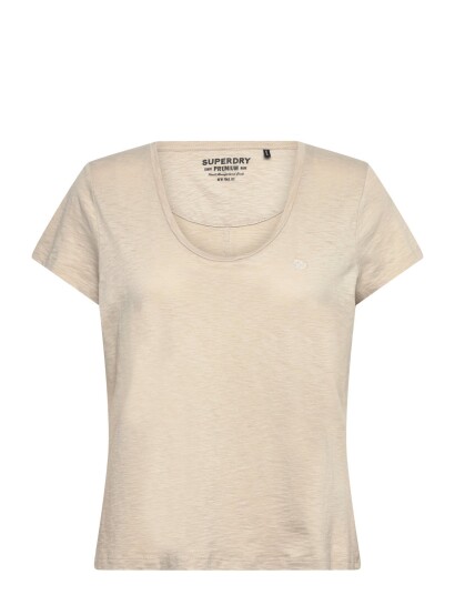 Superdry Studios Scoop Neck Tee Beige 8 Superdry Studios Scoop Neck Tee Beige 8