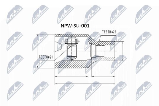 Nty Drivknute drivaksel NTY NPW SU 001