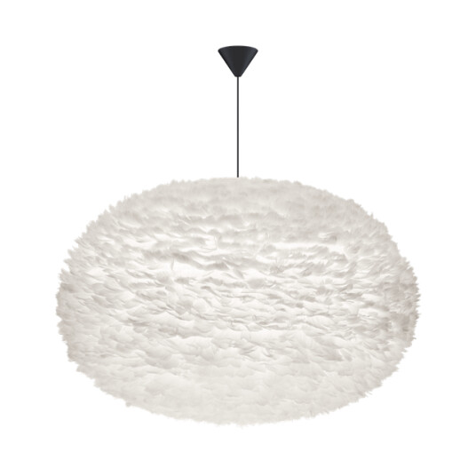 Umage Eos Taklampe XXL Hvit med Baldakin i Sort Umage Eos Taklampe XXL Hvit med Baldakin i Sort