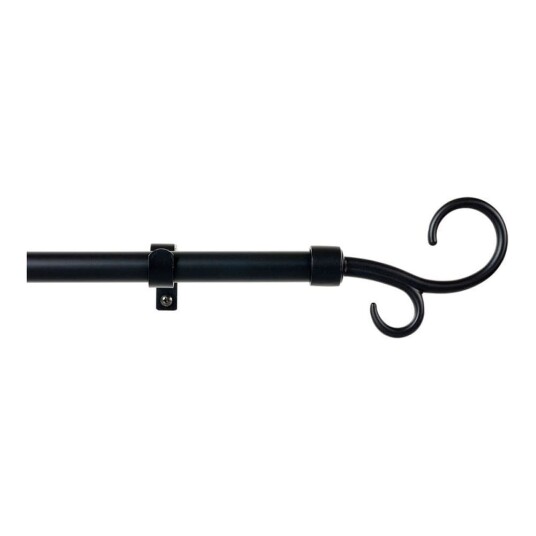 Stor Planet Gardinstolpe Stor Planet Uttrekkbar Svart (110 Cm)