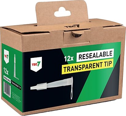 Tec7 patronspisser transparent tip 12stk Tec7 patronspisser transparent tip 12stk