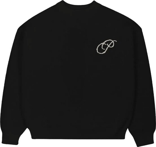 Prohibited Initial Knit Sweater BLACK M Prohibited Initial Knit Sweater BLACK M
