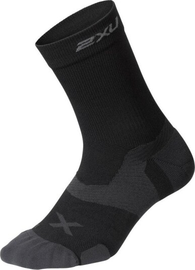 2XU Vectr Cushion Crew Socks Black/Titanium XL