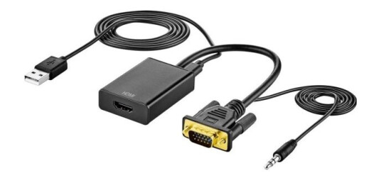 Av Adapter [Vga, Jack - Hdmi] 1920 X 1080 Pixel Speaka Professional Sp-Vk/Hd