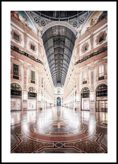 Galleria Vittorio Emanuele Milan Italy Architecture Plakat Plakat / 100x150cm