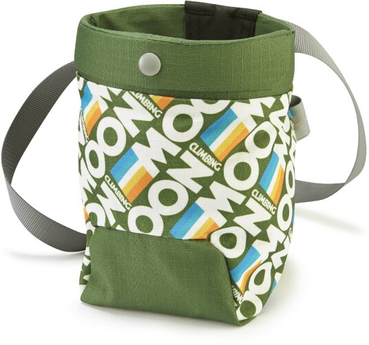 Moon Climbing Moon Trad Chalk Bag Retro Stripe Green